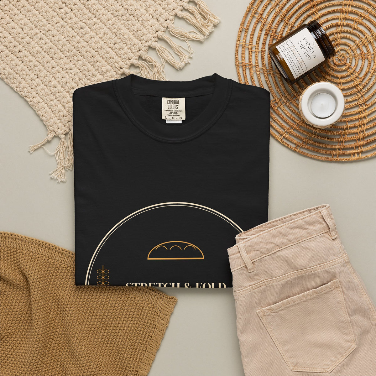 Stretch & Fold Guild sourdough T-shirt, product mockup 24