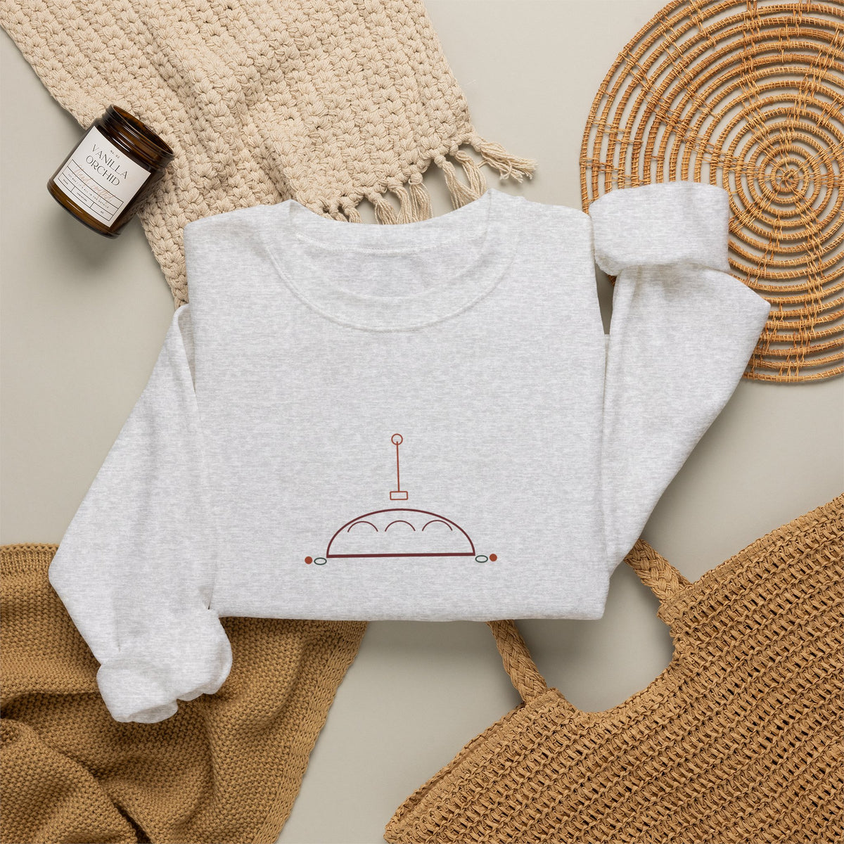 Season's Leavenings sourdough Christmas sweatshirt, product mockup 13