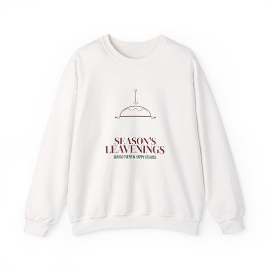 Season's Leavenings sourdough Christmas sweatshirt, product mockup 1