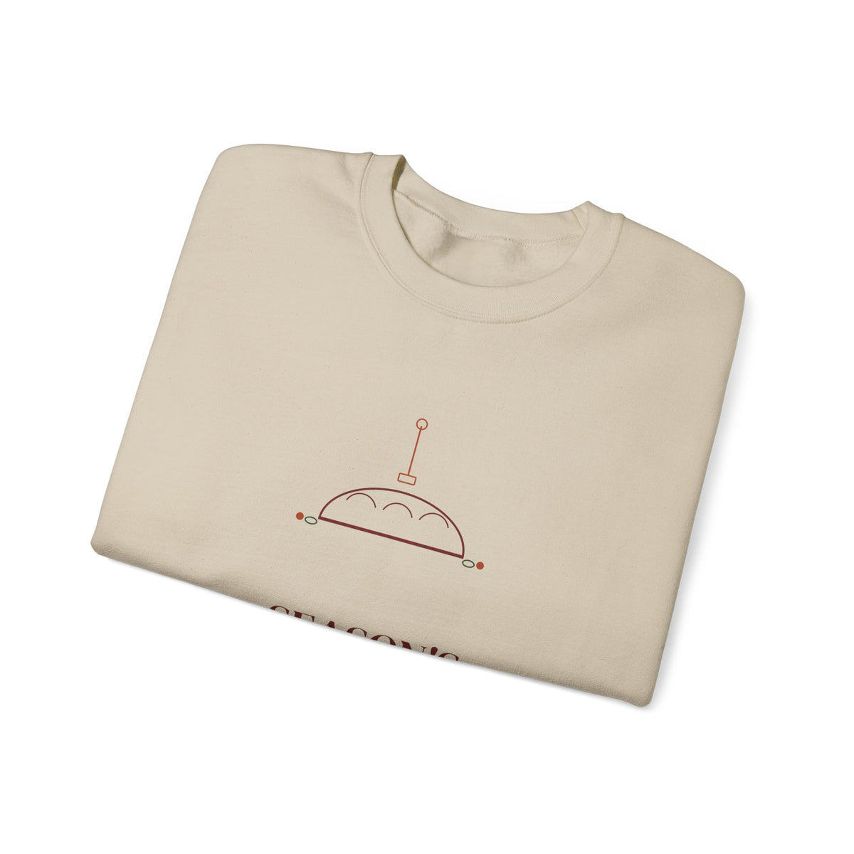 Season's Leavenings sourdough Christmas sweatshirt, product mockup 18