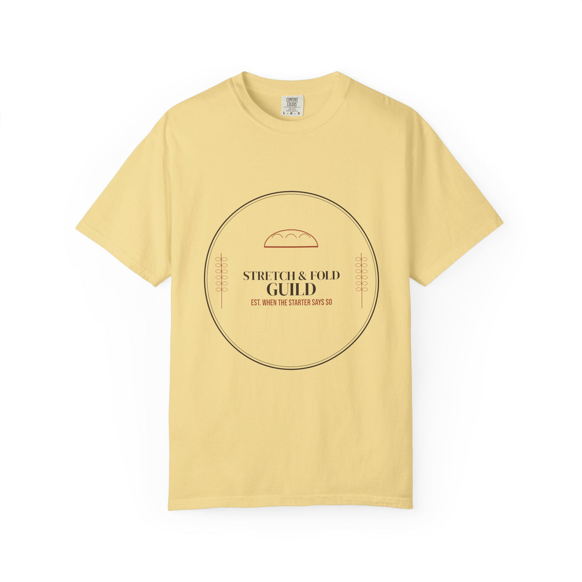 Stretch & Fold Guild sourdough T-shirt, product mockup 4