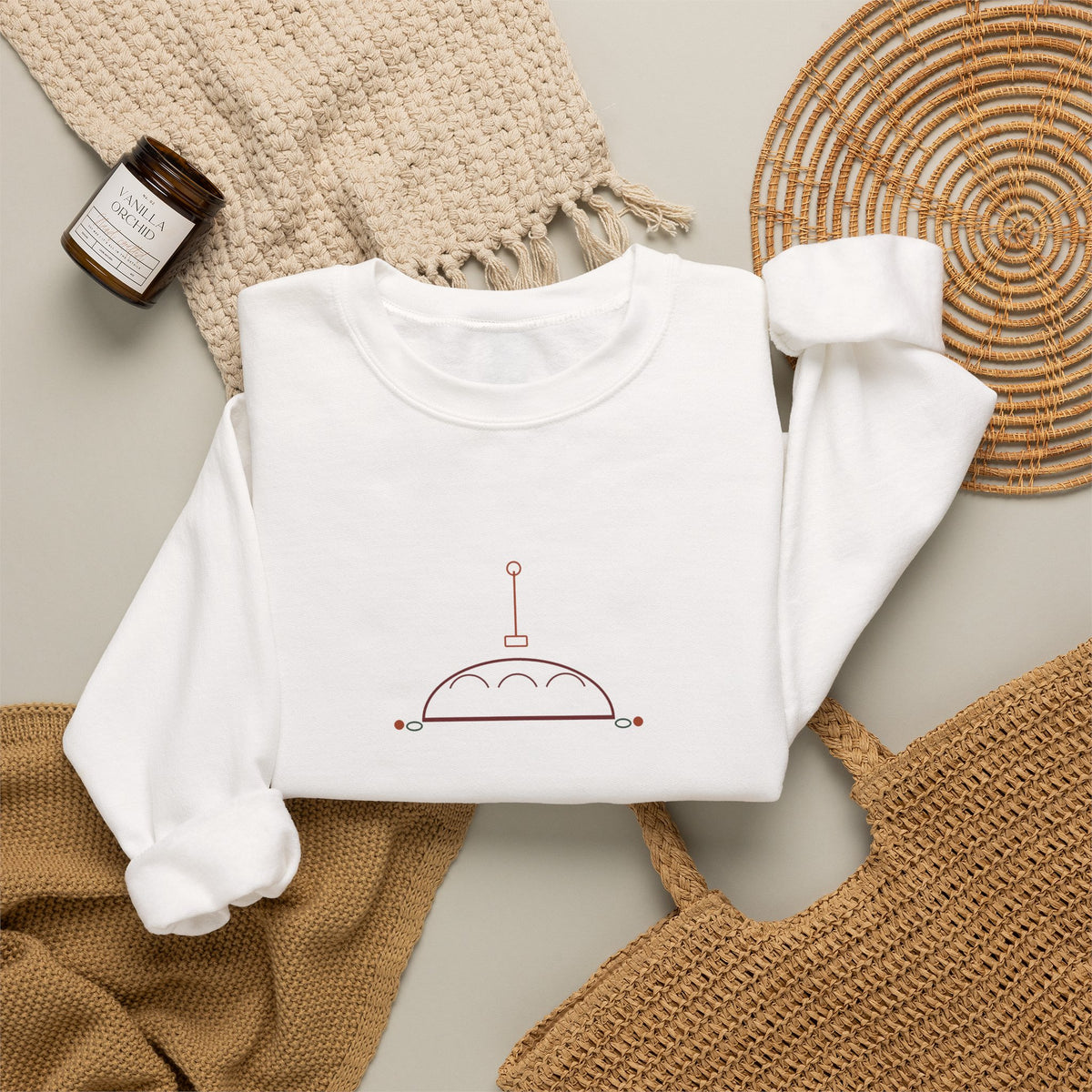 Season's Leavenings sourdough Christmas sweatshirt, product mockup 10